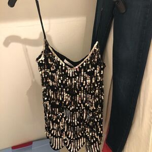 Givenchy black and gold sequin cami NWT sz 38’